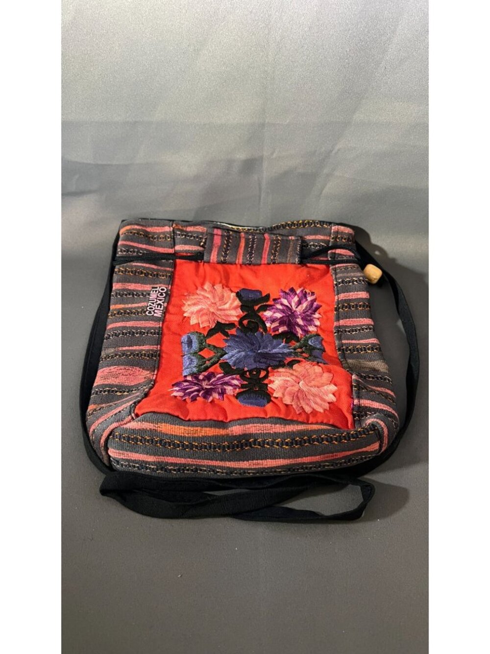 Handcrafted Floral Embroidered Cozumel Shoulder Bag